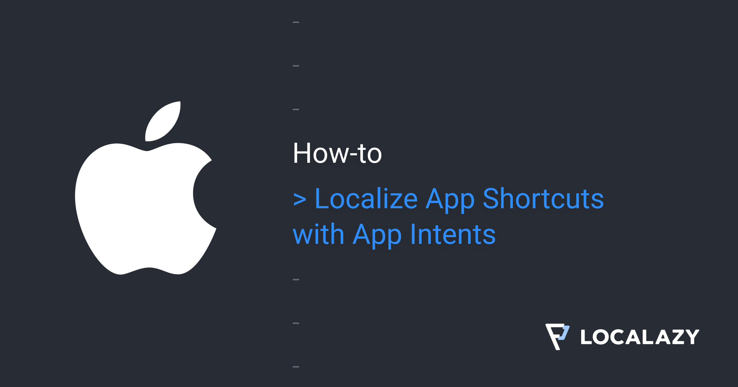 iOS: Localizing App Shortcuts with App Intents